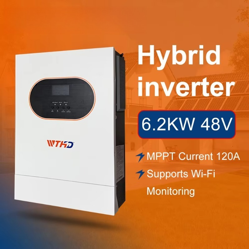 Off Grid Solar Inverter 48V 6000W - Onduleur Solaire Hybride Monophasé Hors Réseau