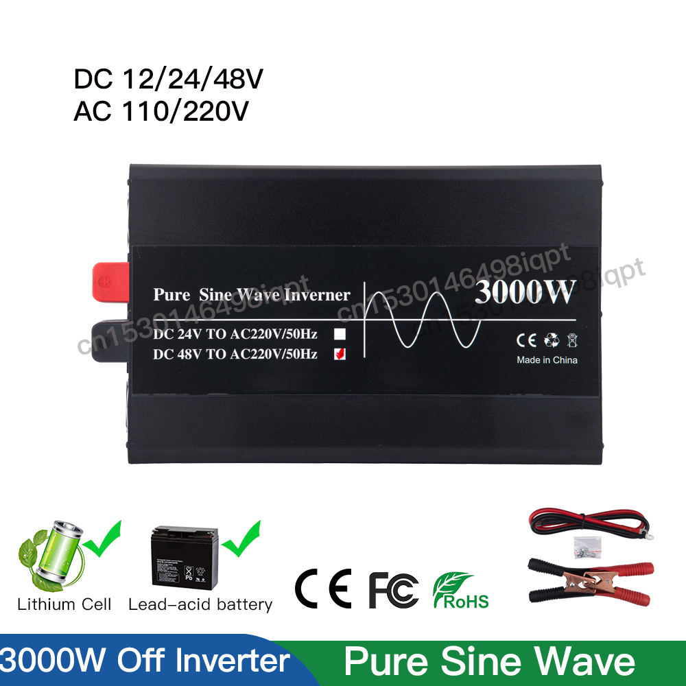Lifepo4 Solar Inverter 24V 3000W - Onduleur 3000W 12V 24V 48V hors