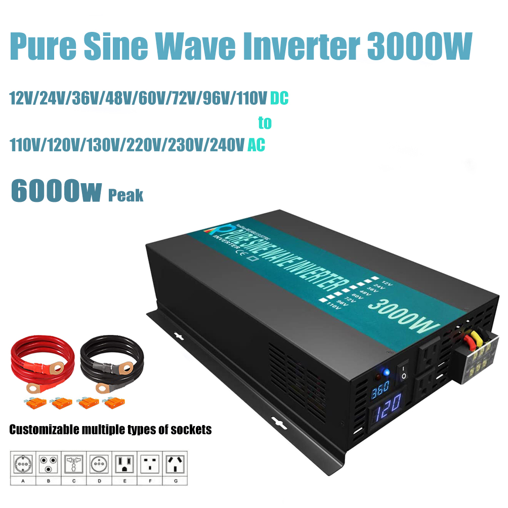 Inverter Pure Sine Wave 60Hz 120V 3000W - IMAPure-Onduleur à onde sinusoïdale 3000W 24V