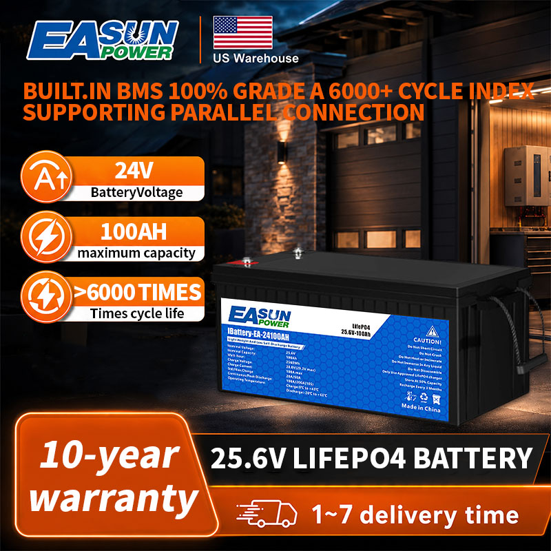 Grid Tie Inverter Limiter 2000W - Batterie LiFePO4 EASUN POWER 24V 100AH