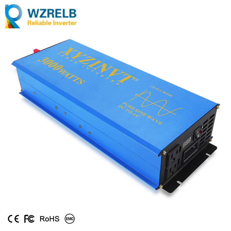 Inverter Pure Sine Wave 60Hz 120V 3000W - Onduleur solaire 3000W 24V 220V, onde