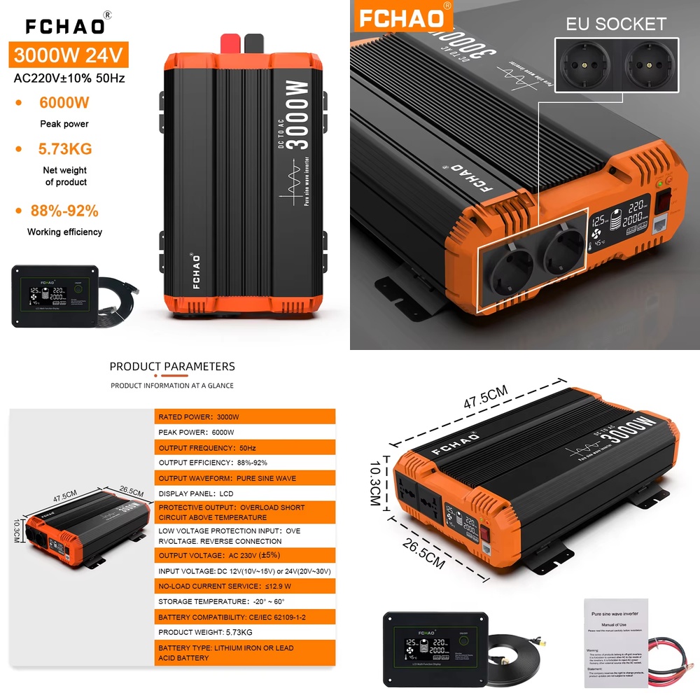 Onduleur solaire à onde sinuso - Off Grid Solar Inverter 48V 6000W avis et prix