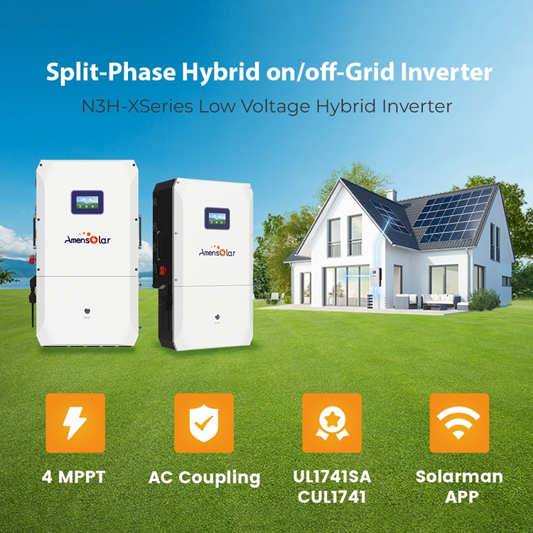 Invertisseur hybride AMENSOLAR - Split Phase Inverter 10Kw 110V 220V avis et prix