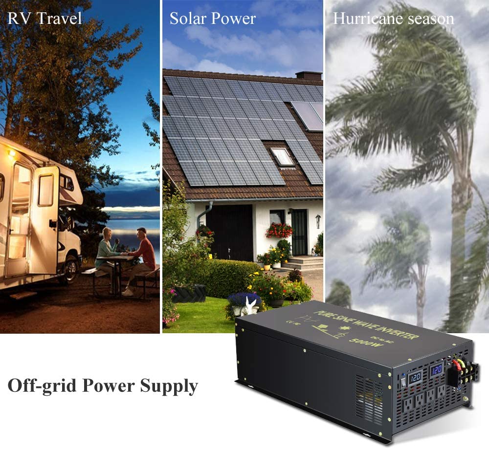Onduleur solaire à onde sinuso - Pure Sine Wave Inverter 5000W 48V 220V avis et prix