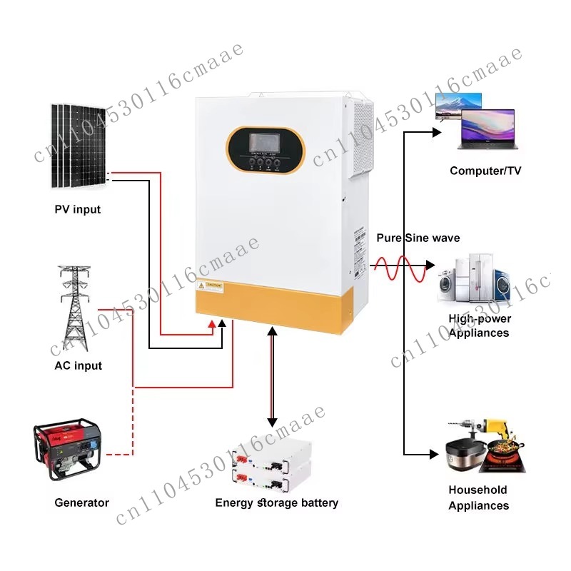 Onduleur solaire hybride résea - Hybrid Solar Inverter 5.5Kw Mppt 48V avis et prix