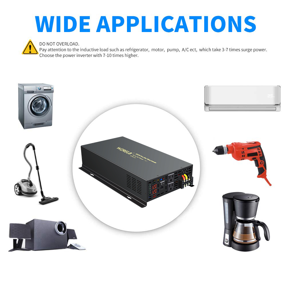 Onduleur solaire à onde sinuso - Pure Sine Wave Inverter 5000W 48V 220V avis et prix
