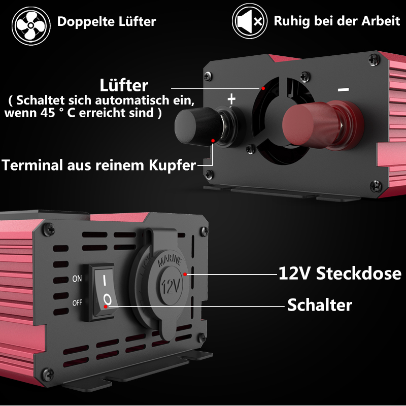 Convertisseur de courant 12V v - Power Inverter 12V 220V 4000W Continuous avis et prix